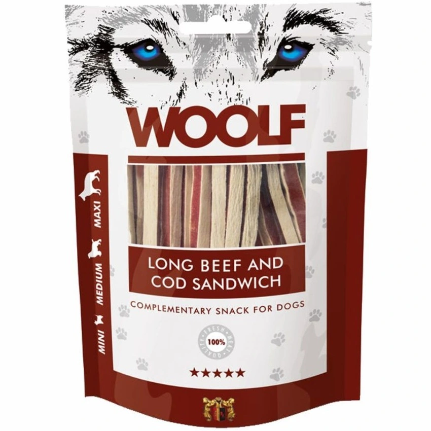 Woolf Hundesnack Okse og Torsk Lang Sandwich